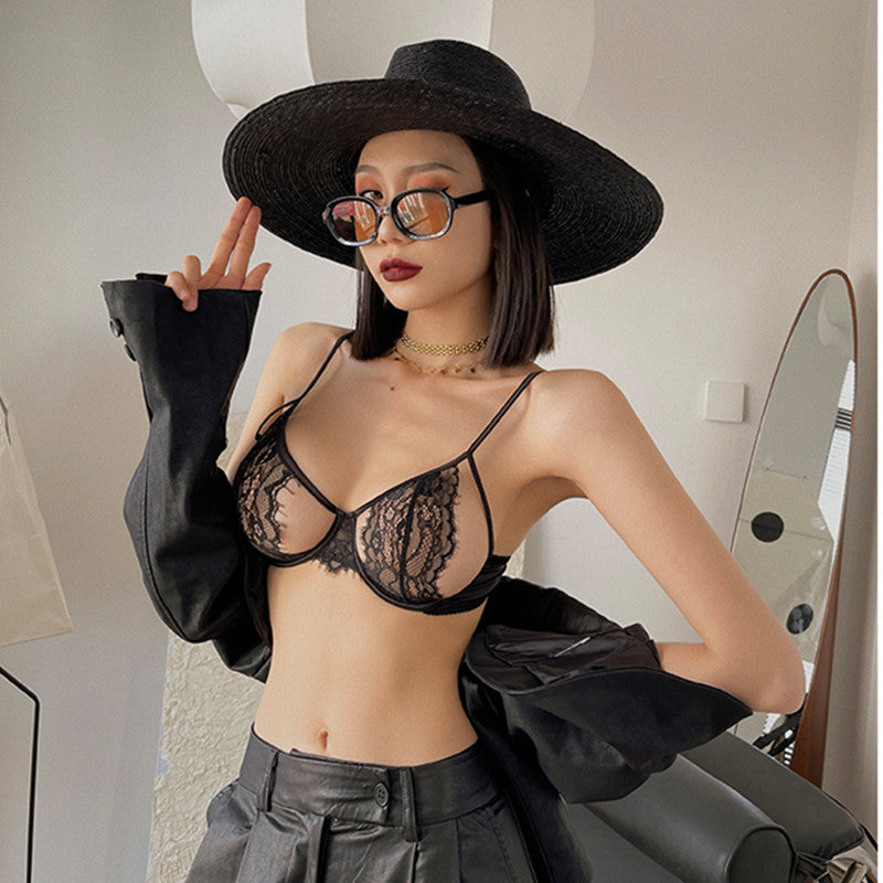 Ultra-Thin Sexy Lace Underwire Bralette Set