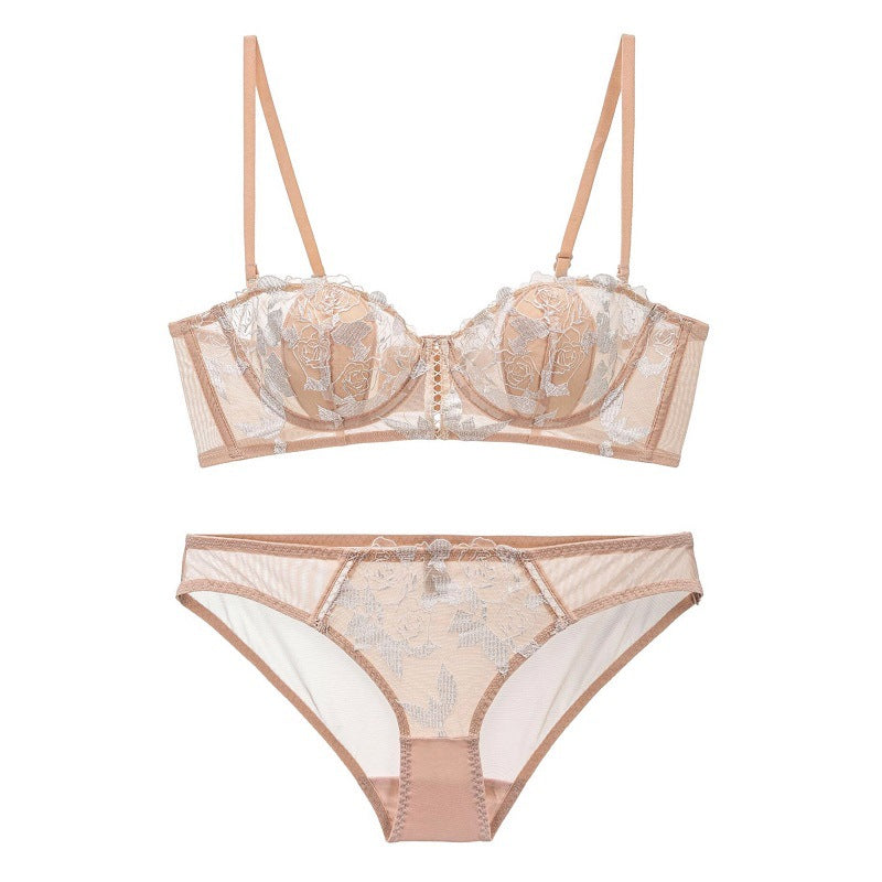Floral Lace Sexy Underwire Lingerie Set