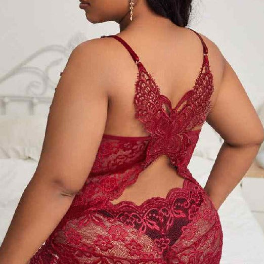 Sexy Bow Knot Transparent Lace Cross Corsets