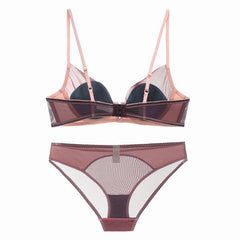 Sexy Deep V Underwire & brief Lingerie Set