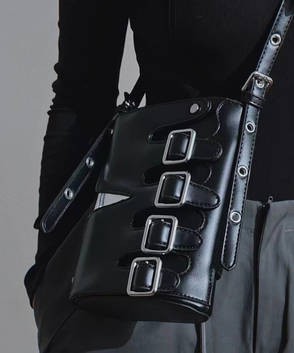 Original Design Leather Button Decorated Crossbody Bag