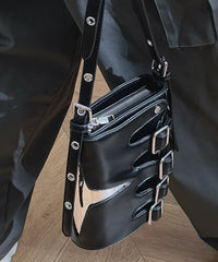 Original Design Leather Button Decorated Crossbody Bag