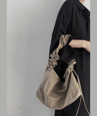 Original Design Khaki Drawstring Large Capacity Satchel Bags SX1008