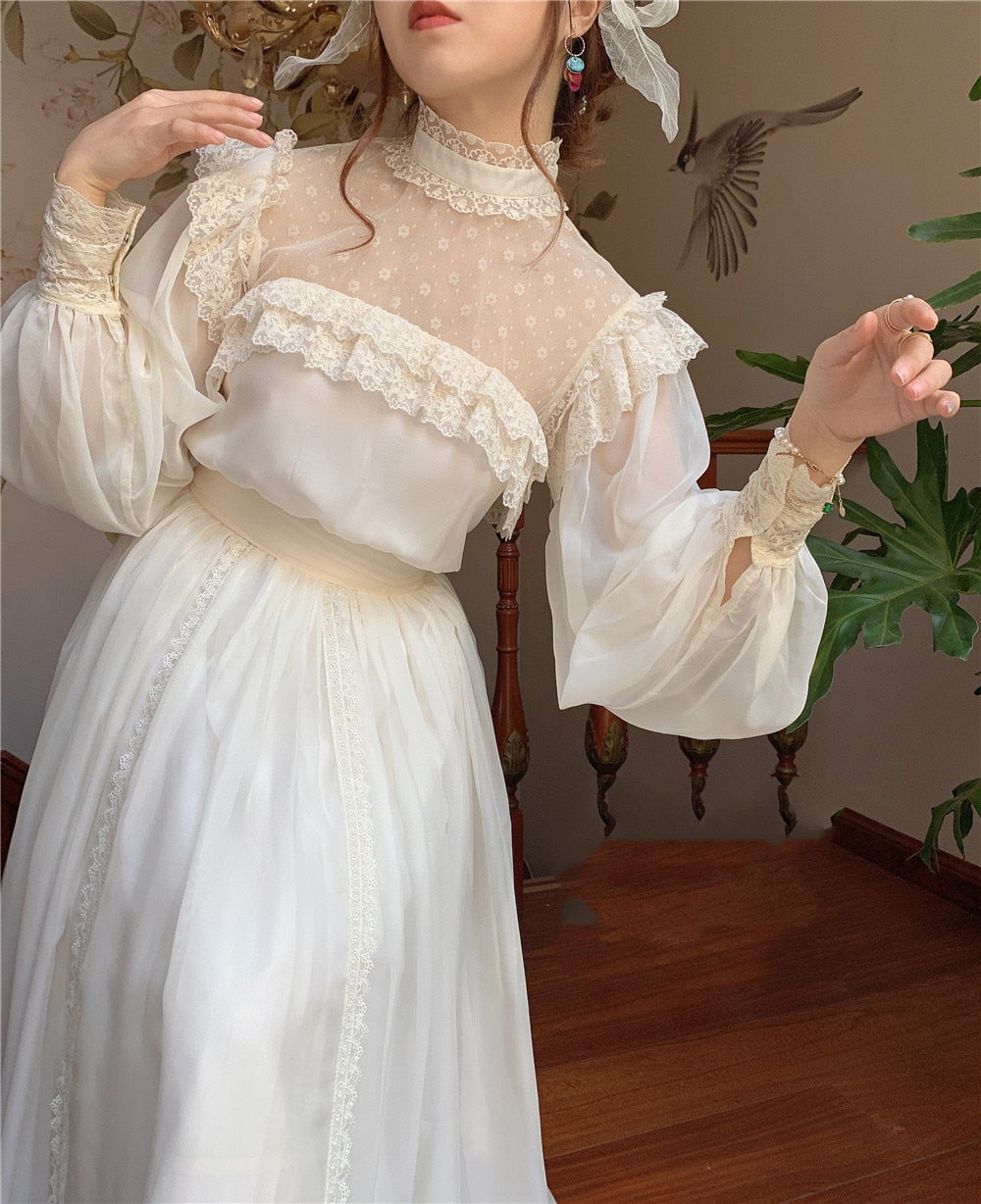 Otylia Ethereal Romantic Royalcore Edwardian Vintage Dress