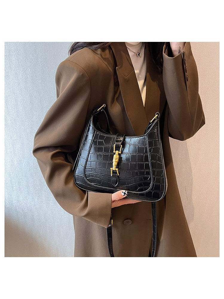 Stone Pattern PU Leather One Shoulder Bags