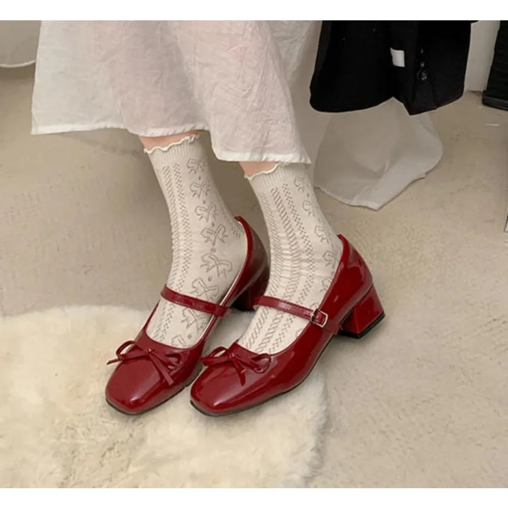 Patent Leather Women Mary Jane Shoes