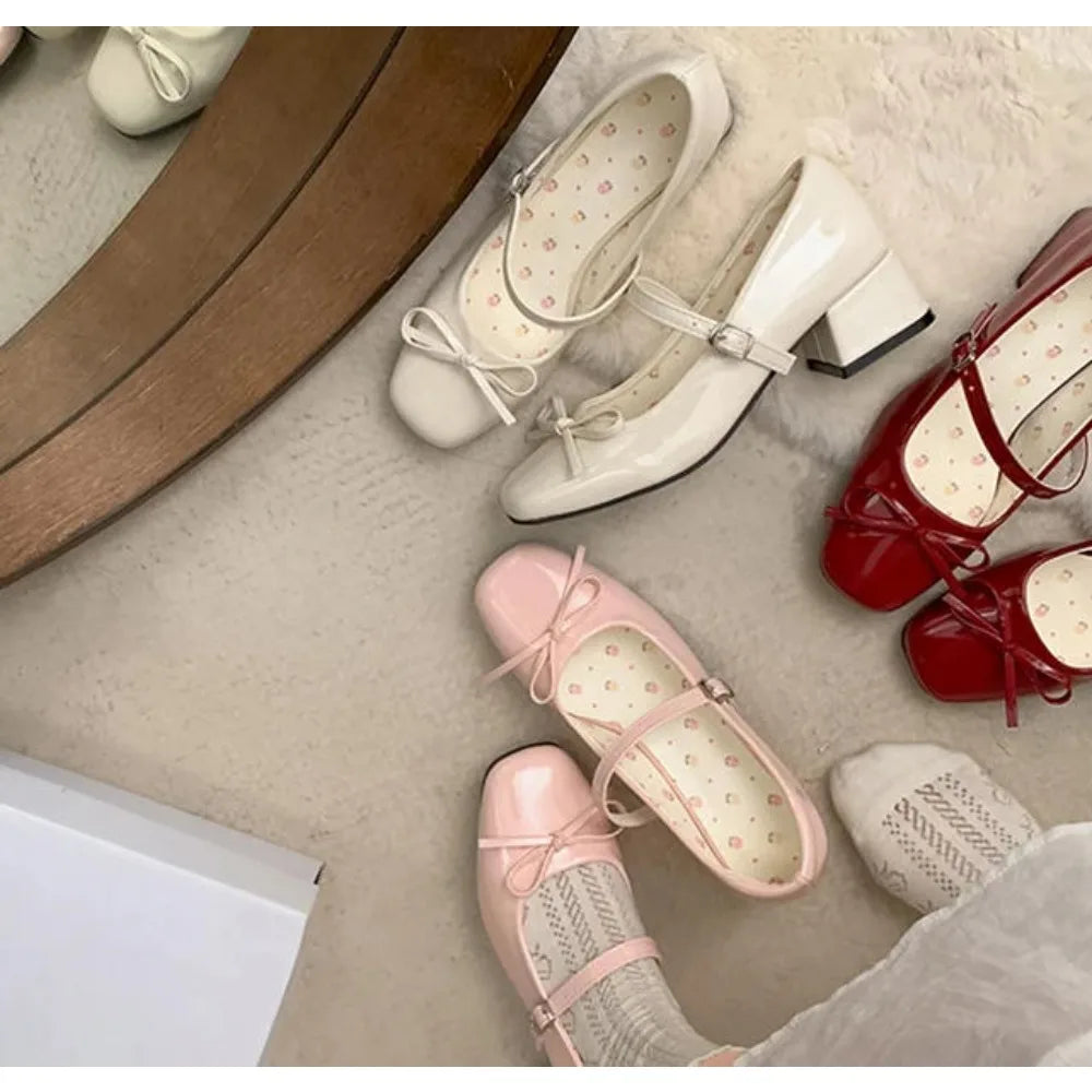 Patent Leather Women Mary Jane Shoes