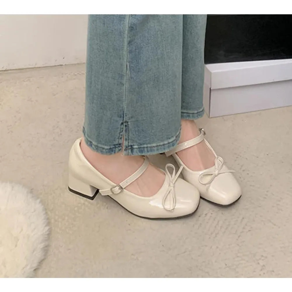 Patent Leather Women Mary Jane Shoes