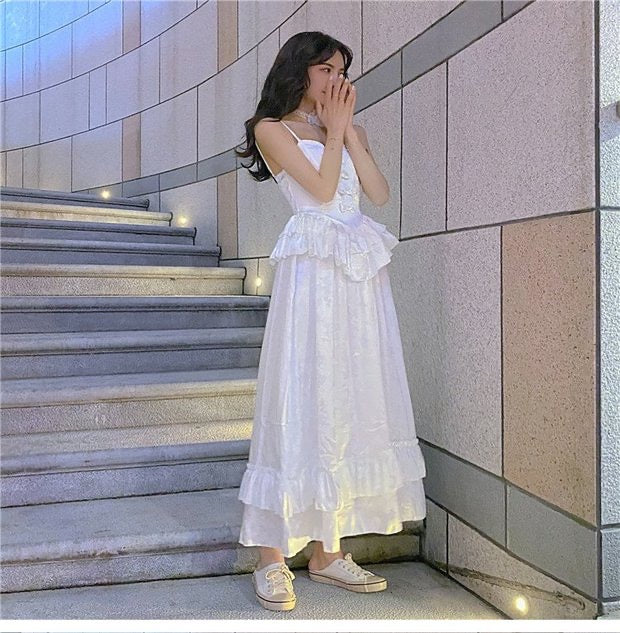 Princess Bride White Vintage-vibe Royalcore Dress