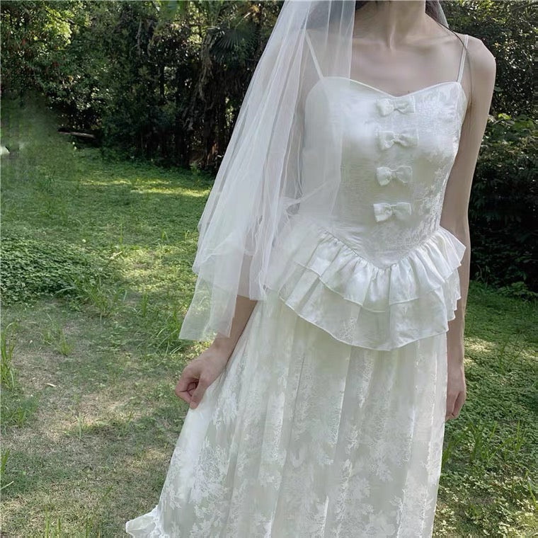 Princess Bride White Vintage-vibe Royalcore Dress