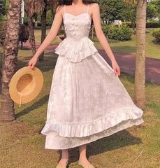 Princess Bride White Vintage-vibe Royalcore Dress