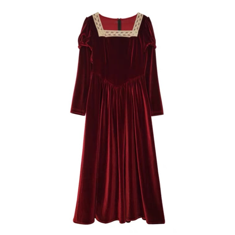 Rosered Belle Vintage-Red Velvet Princesscore Fairytale Dress