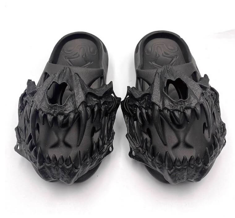 Rubber Demon Skull Skeleton Slippers Sandals