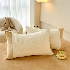 Winter Carved Milk Velvet Duvet Cover Set with Sheet and Pillowcase Thicken Bedding Set