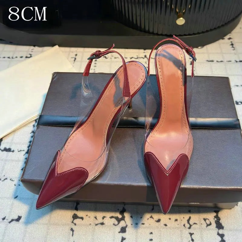 Pointed Shallow Mouth Sweet Love Shape Pumps