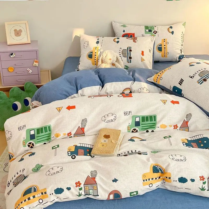 Kawaii Cartoon Bedding Set