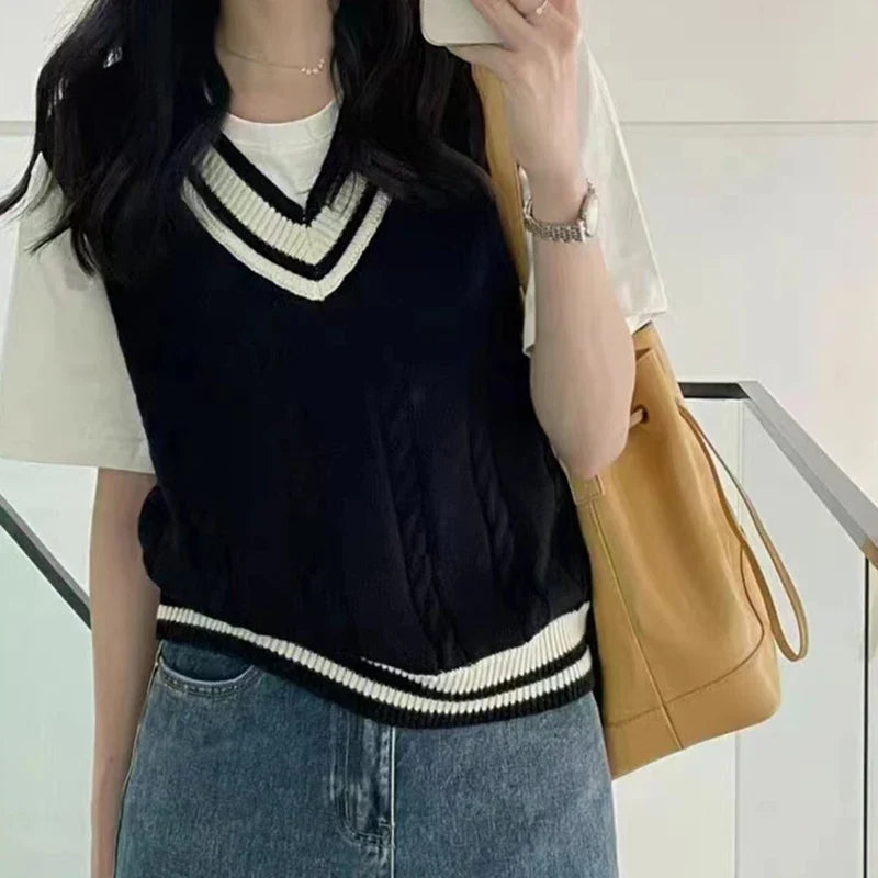 Miranda V Neck Sweater Vest Top