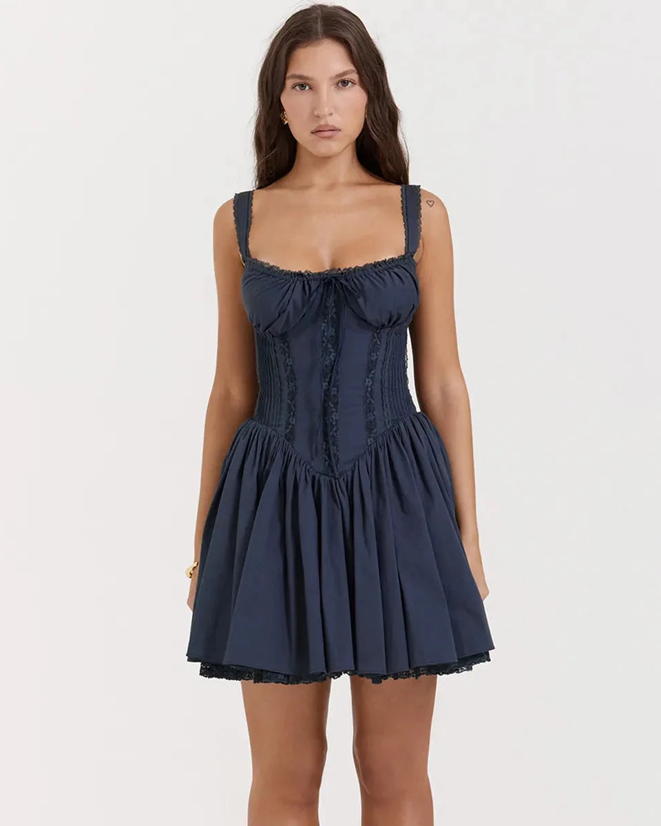 Rustic Romance Corset Mini Elegance Dress