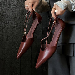 sheepskin pointed low Heel