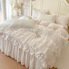 4/6Pcs Princess Wedding Bedding Set