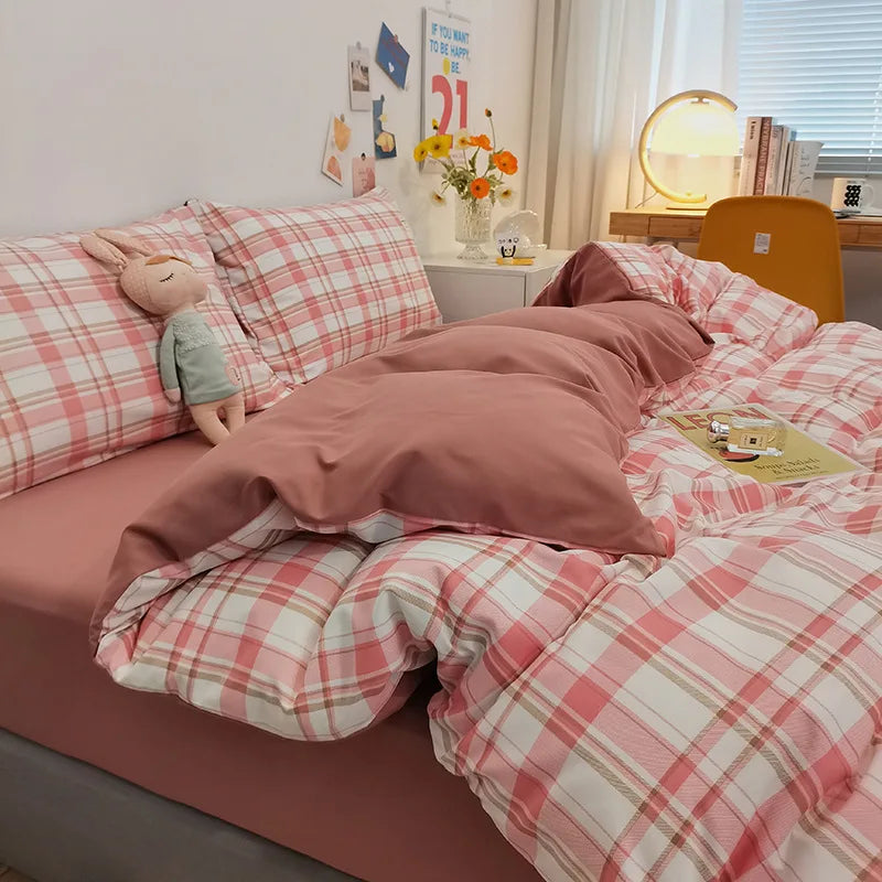 Japanese Plaid Bedding Sets