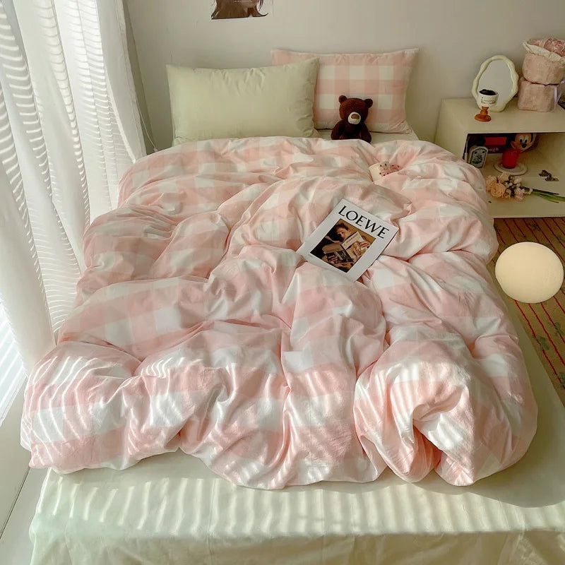 Washed Cotton Stripe Bedding Set