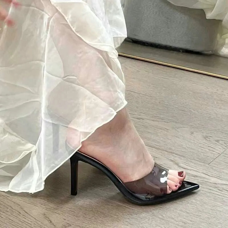 Transparent One-line Hgh Heels