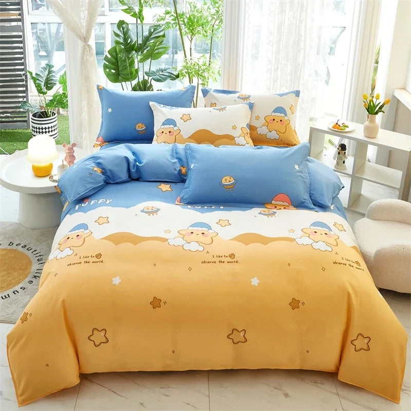 Geometric comforter cover 100%  Minimal 1 piece Cotton Skin-friendly Duvet cover Quilt covers for queen king single size bed