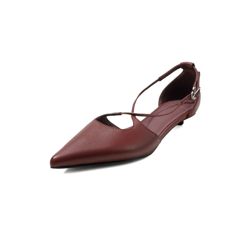 sheepskin pointed low Heel
