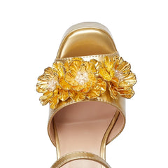 Diamond Accessories Thick Sole Waterproof Platform High Heel