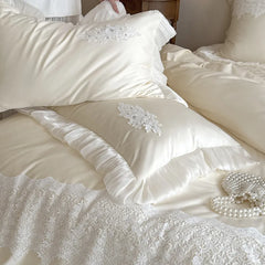 Long Staple Cotton Lace Bedding Set