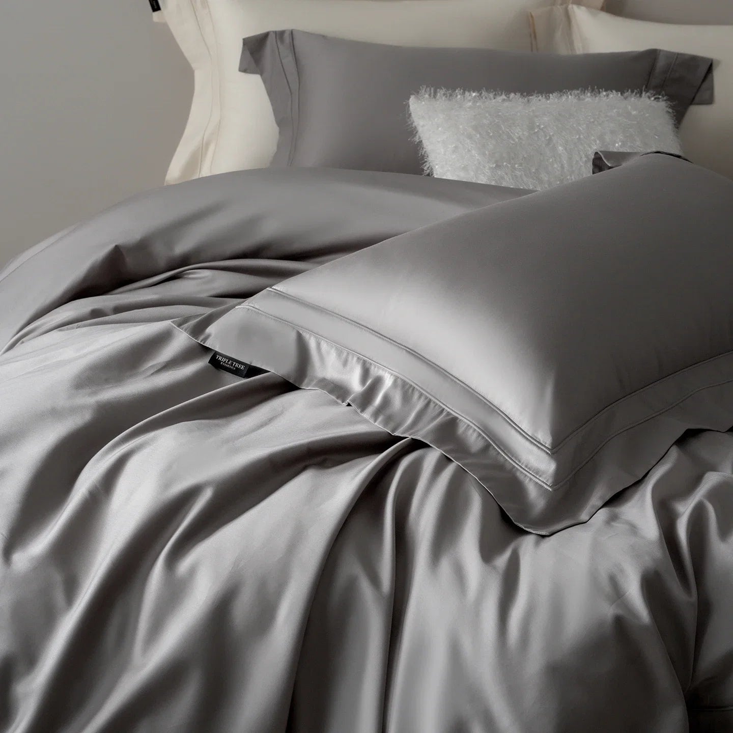 Premium 1000TC Egyptian Cotton Luxury Solid Color Simple Hotel Style Bedding Set