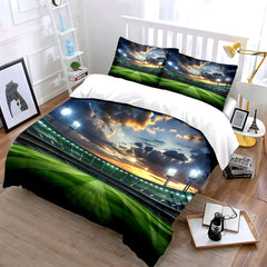 Stadium under dramatic sky. Print Bedding Set