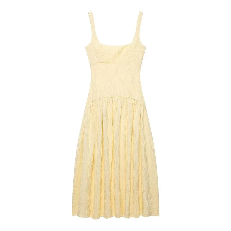 Country Belle Pleated Midi Dress