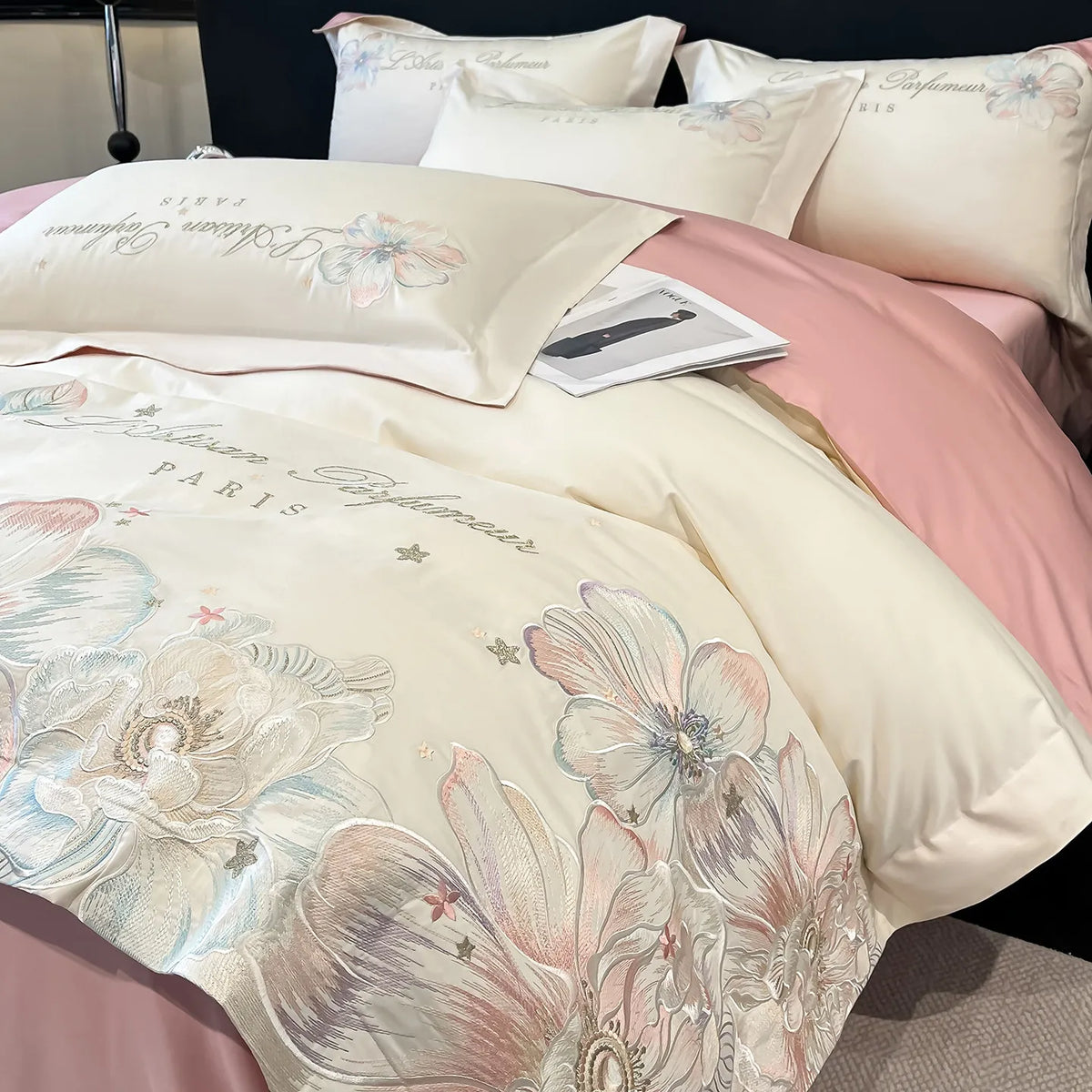 High End A-class Long Staple Cotton Pure Cotton Four Piece Duvet Cover  All Cotton Bed Sheet Light Luxury Bedding