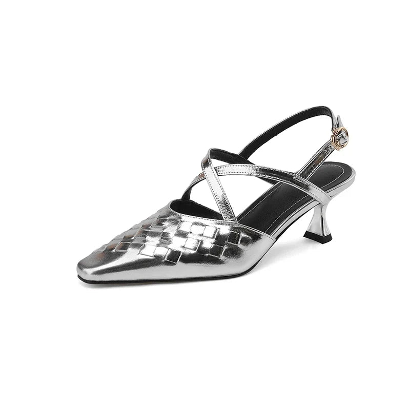 Printed Cowhide High Heel