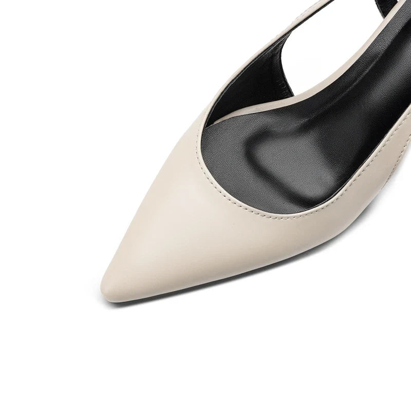 cowhide pointed high Heels