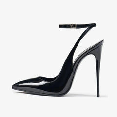 Patent Leather One word buckle Sandals