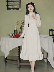 Magnolia Garden Light Academia Vintage-Style Princess Dress