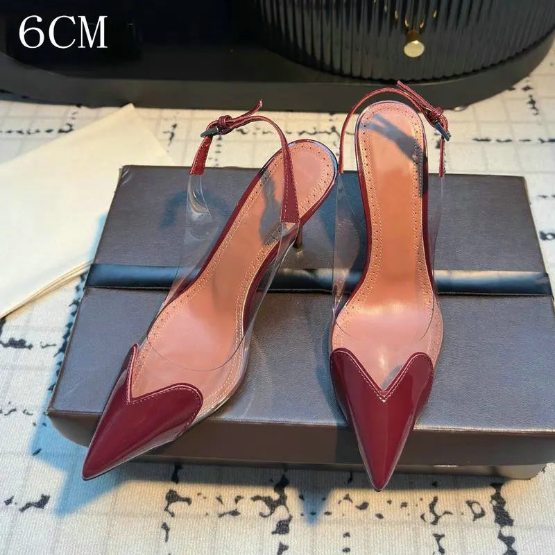 Pointed Shallow Mouth Sweet Love Shape Pumps