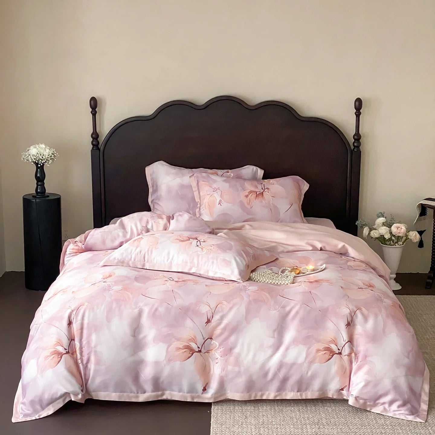 600TC Lyocell Soft Silky Cooling Summer Luxury Bedding Set