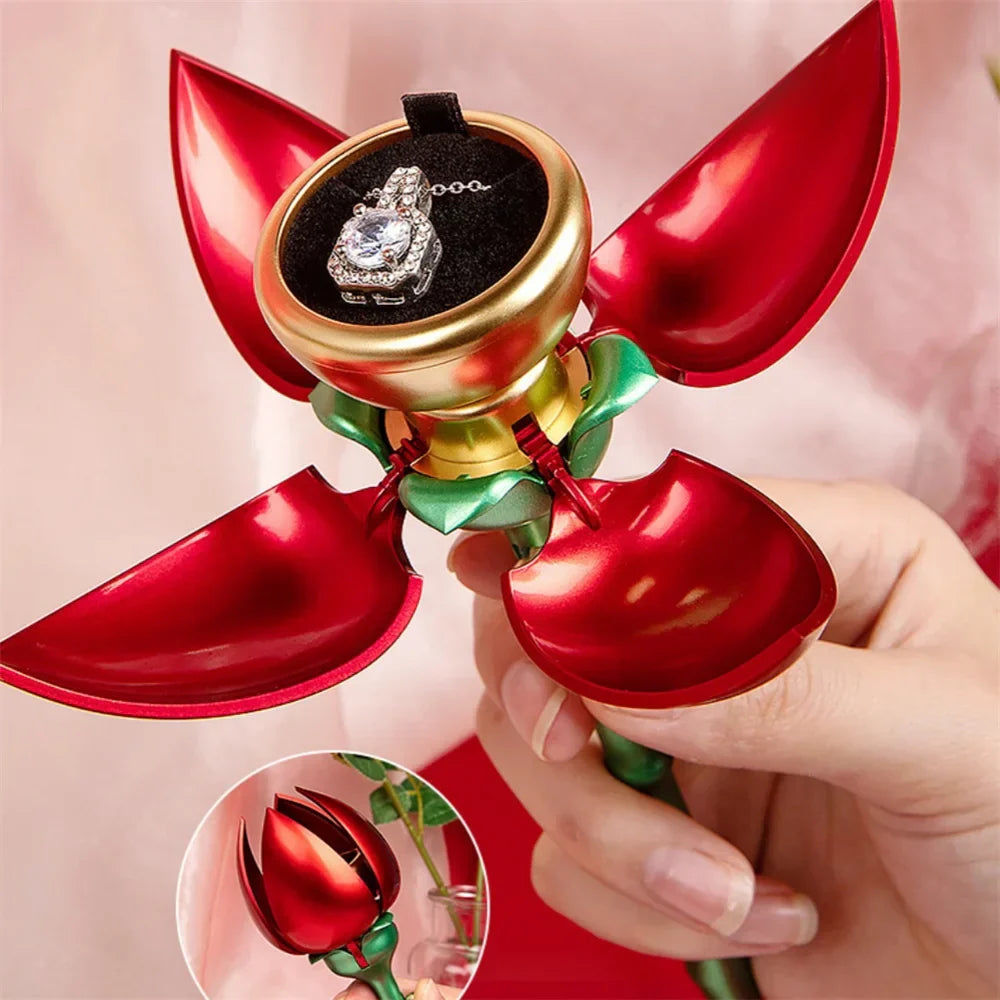 Eternal Rose Rotating Jewelry Box