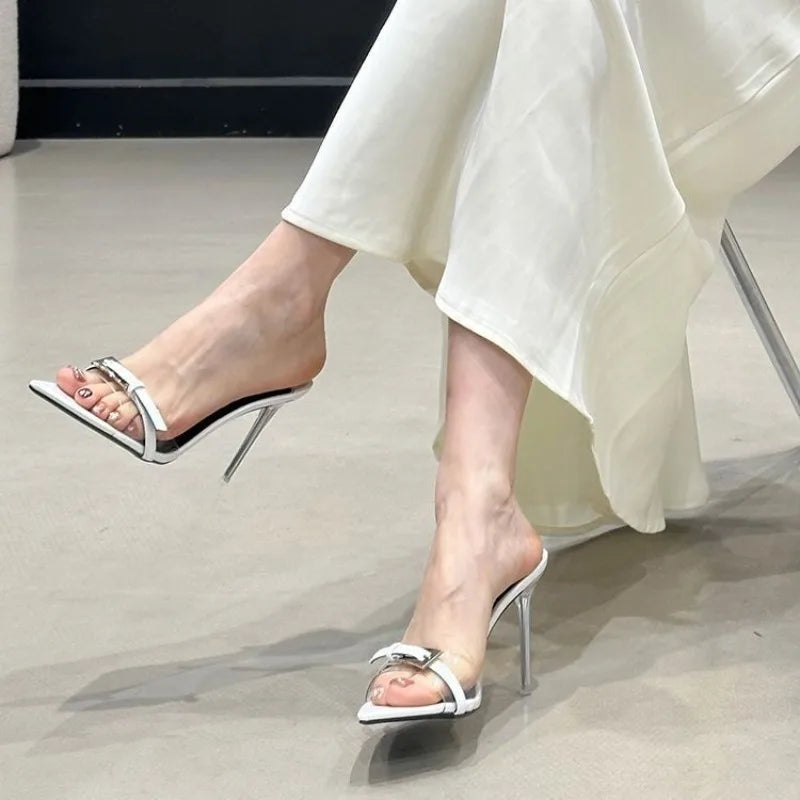 Light Luxury Niche French Multi-color Pointed Toe Thin Heel