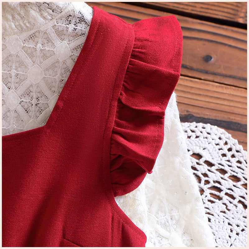 Merry Redberry Cottagcore Pinafore Dress