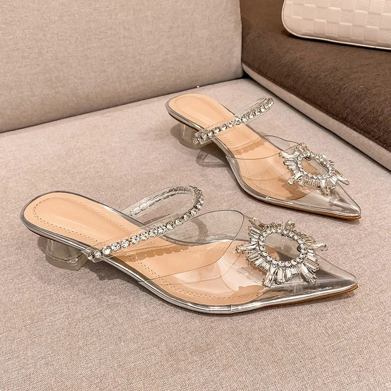 Luxury Rhinestone Transparent High Heels
