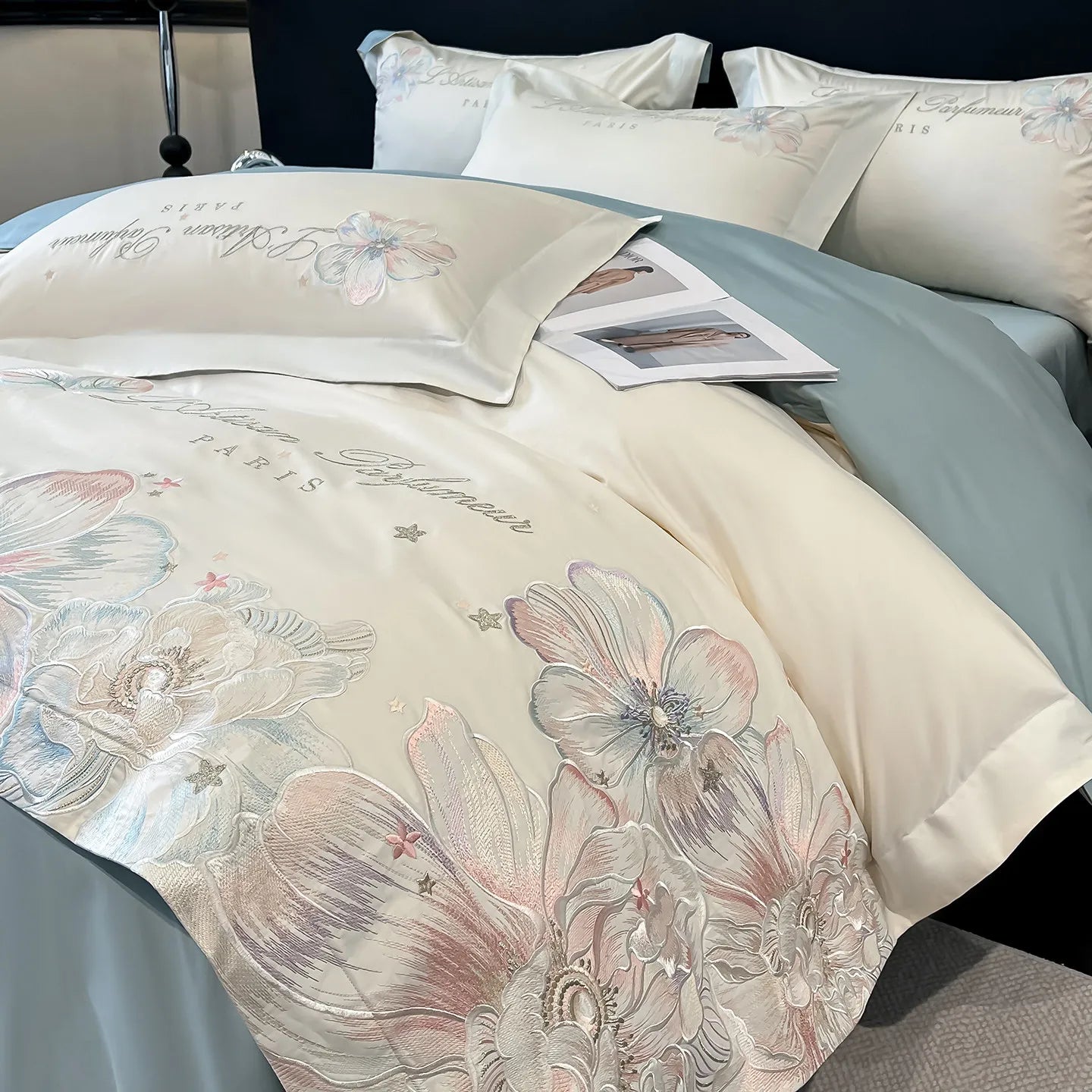 High End A-class Long Staple Cotton Pure Cotton Four Piece Duvet Cover  All Cotton Bed Sheet Light Luxury Bedding