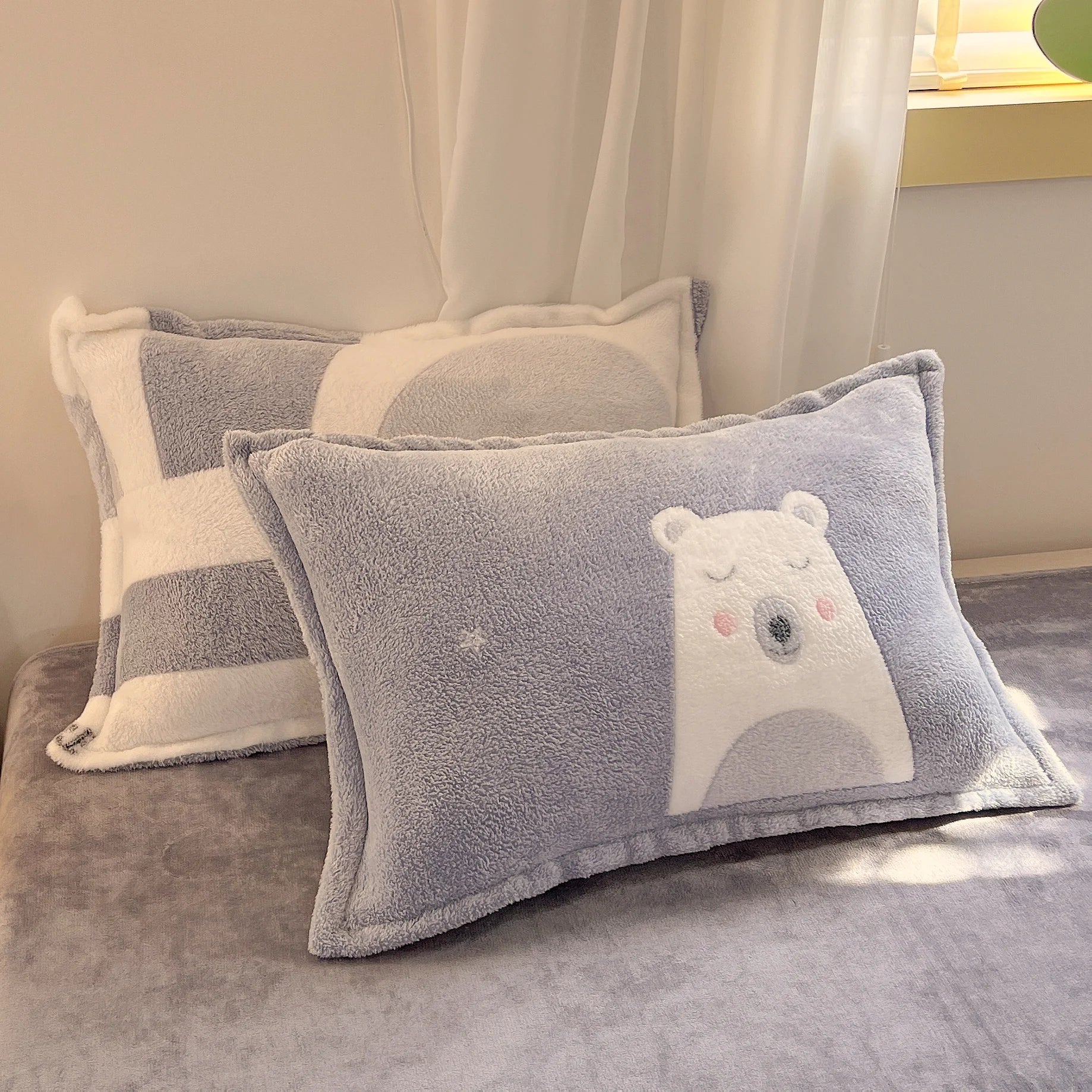 Winter Thicken Warm Short Plush Duvet Cover King Double Queen Size Double-side Coral Fleece Quilt Cover Not Including Pillowcase