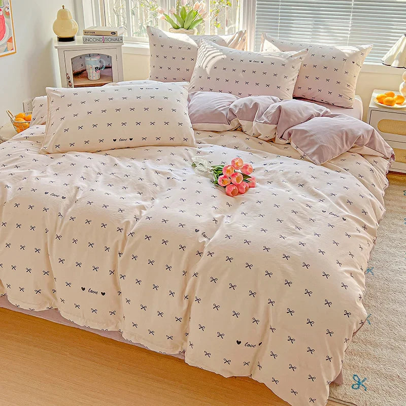 American Pastoral Floral Printed Bedding Set