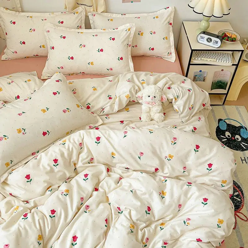 Purple Cherry Bedding Set
