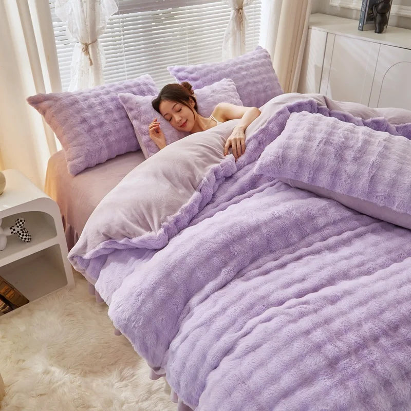 Winter Thick Warm 4pcs Bedding Set